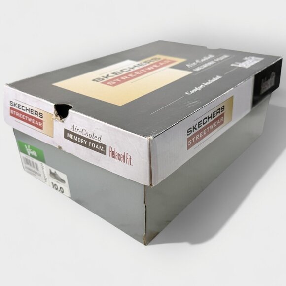 Skechers Men’s Relaxed Fit Slade Raymar Black Gray Sneaker Size 10 Vegan Shoes - Picture 13 of 14